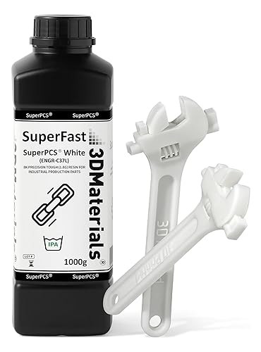3DMaterials SuperPCS Toughest 1.8Gpa Fast White 3D Printer Resin, 1kg DLQ06106 - 1