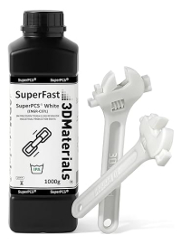 3DMaterials SuperPCS Toughest 1.8Gpa Fast White 3D Printer Resin, 1kg DLQ06106