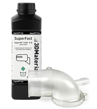 3DMaterials SuperPP 0.9GPa UL94 V-0 Clear 3D Printer Resin, 1kg DLQ06088 - 1
