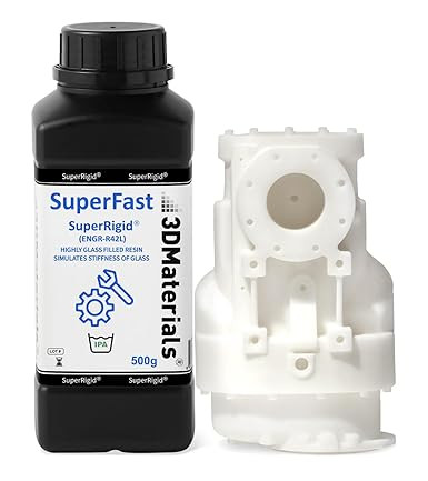 3DMaterials SuperRigid 6.0GPa 40% Nano Ceramic White 3D Printer Resin, 0.5kg DLQ06100 - 1