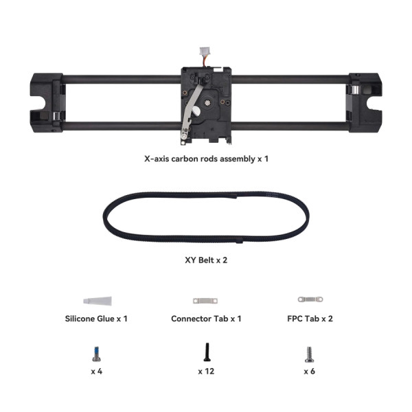 BambuLab Bambu Lab X-Axis Carbon Rods Assembly FAC003 DAR01359 - 3