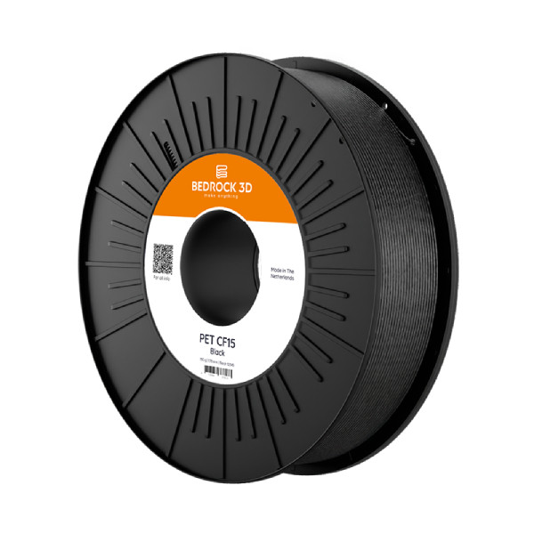 Bedrock 3D black PET CF15 filament 2.85mm, 0.75kg DFB00228 - 1