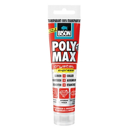 Bison Poly Max Crystal white mounting glue, 115g 6300417 223514 - 1