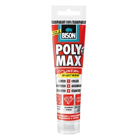 Bison Poly Max Crystal white mounting glue, 115g 6300417 223514 - 1