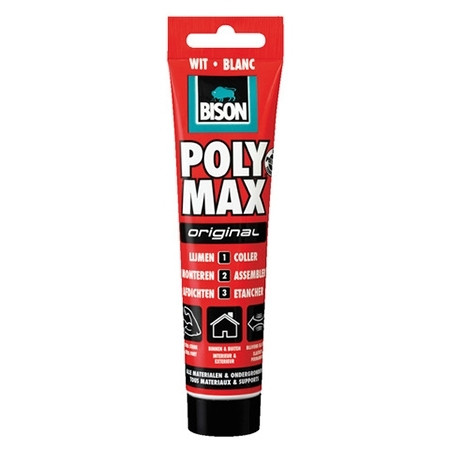Bison Poly Max original white mounting glue, 165g 6300466 223515 - 1