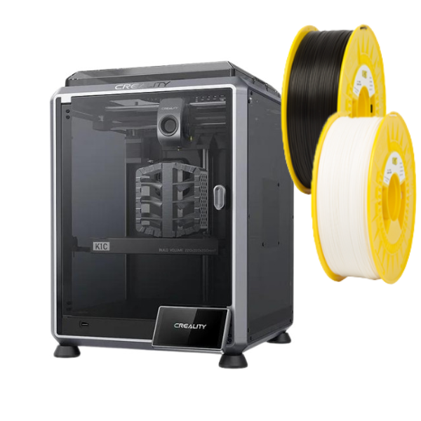 Creality 3D K1C 3D printer + 123-3D black & white PLA filament 1.75mm, 1kg DKI00253 - 1