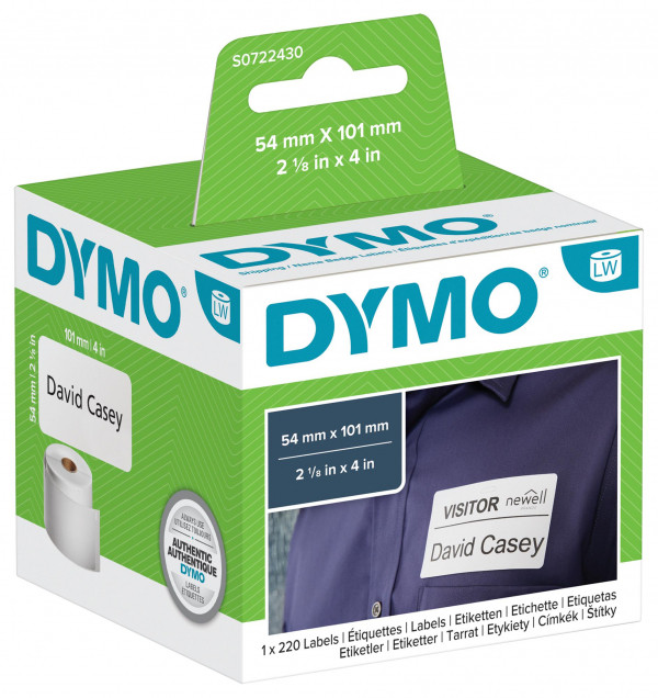 Dymo S0722430 / 99014 shipping and name badge labels (original) 088508 - 1