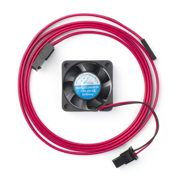 E3D axial fan, 30mm x 30mm x 10mm E-FAN-30-30-10-24V-BK-CABLE DED00135 - 1