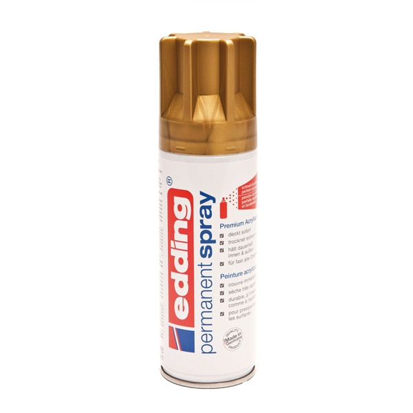 Edding 5200 rich gold permanent matte acrylic spray paint, 200ml 4-5200924 239068 - 1
