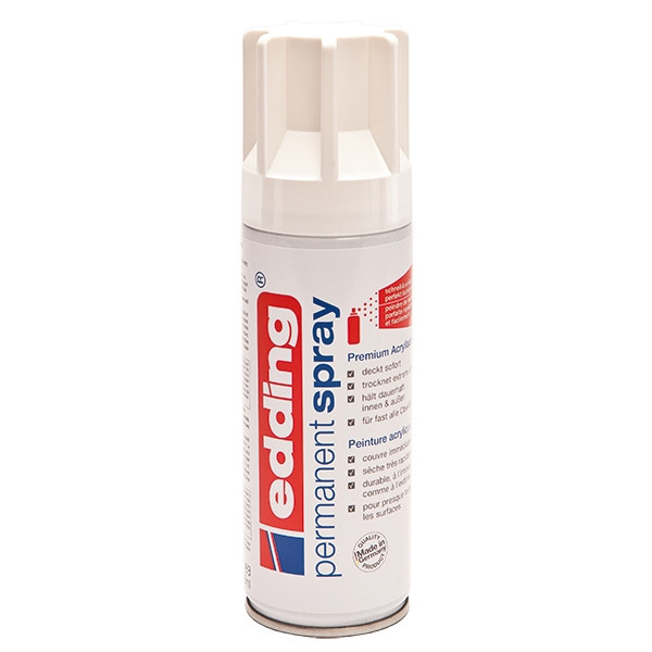 Edding 5200 traffic white permanent glossy acrylic spray paint, 200ml 239074 - 1