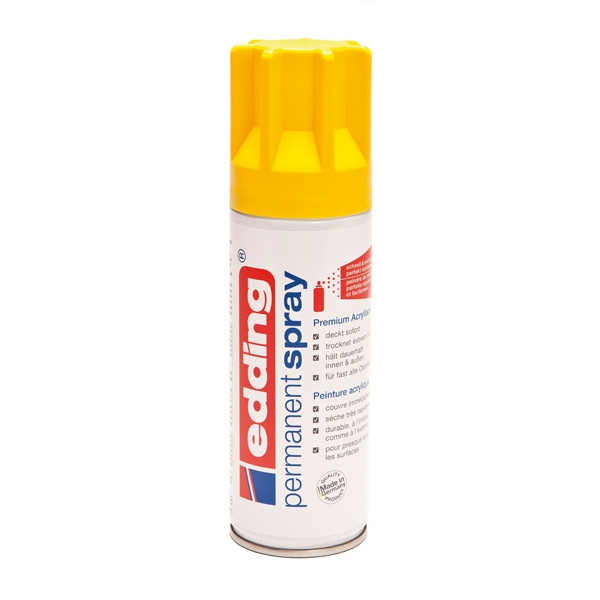 Edding 5200 yellow permanent matte acrylic spray paint, 200ml 4-5200905 239049 - 1