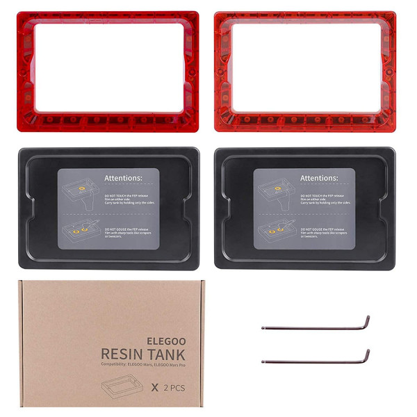 Elegoo Mars 2 (Pro) Plastic Resin Tank (2-pack) DAR00545 - 1