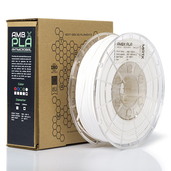 MatX signal white AMBX-PLA Antimicrobial filament 2.85mm, 0.75kg DFP15002 - 1