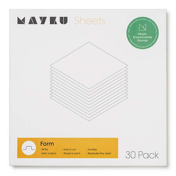 Mayku white form sheets, 0.5mm (30-pack) MFA180100AA DAR00167 - 1