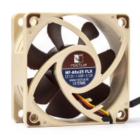 Noctua NF-A6x25 3-pin axial 12V FLX fan, 60mm x 60mm x 25mm 19162 DMO00065