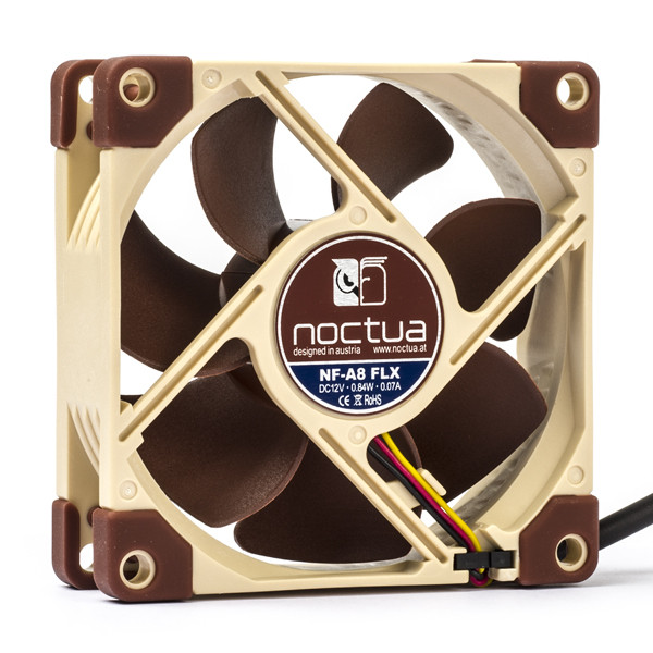 Noctua NF-A8 3-pin axial 12V FLX fan, 80mm x 80mm x 25mm 19242 DMO00067 - 1