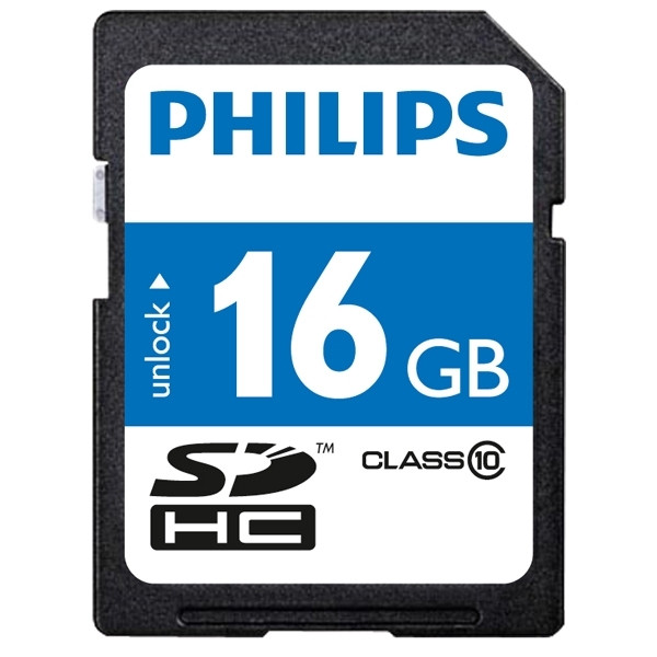Philips SDHC memory card class 10, 16GB FM016SD45B 098112 - 1