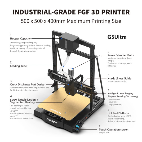 PioCreat 3D G5 Ultra 3D printer DKI00564 - 2