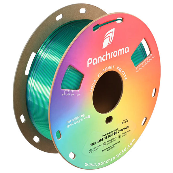 Polymaker Panchroma™ green-chrome Jadeite Dual Silk PLA filament 1.75mm, 1kg DFP14468 - 1