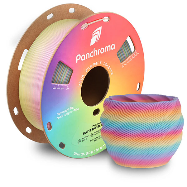 Polymaker Panchroma™ pastel rainbow Gradient Matte PLA filament 1.75mm, 1kg DFP14528 - 1