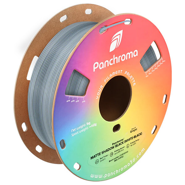 Polymaker Panchroma™ shadow black (white-black) Dual Matte PLA filament 1.75mm, 1kg DFP14522 - 1