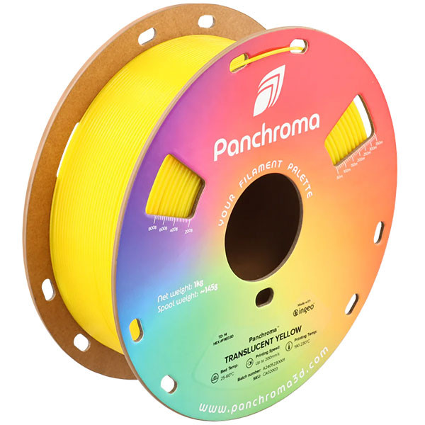 Polymaker Panchroma™ yellow Translucent PLA filament 1.75mm, 1kg DFP14405 - 1