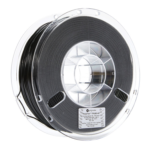 Polymaker PolyFlex black TPU95-HF filament 1.75mm, 1kg 70295 PD03001 PM70295 DFP14028 - 1