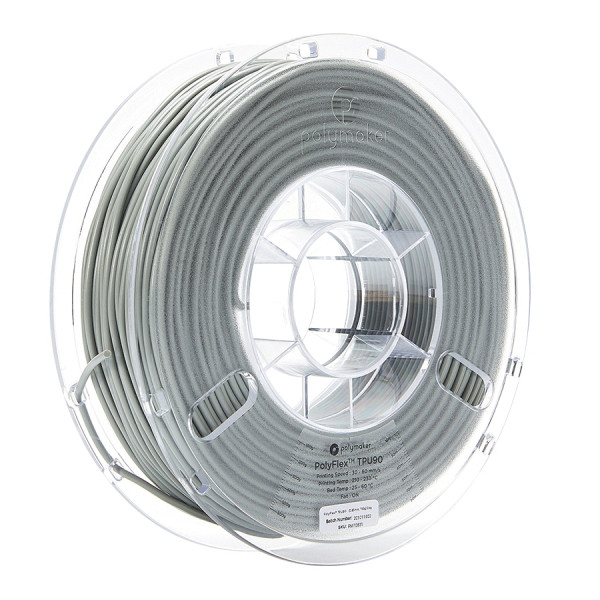 Polymaker PolyFlex grey TPU90 filament 2.85mm, 0.75kg DFP14017 - 1