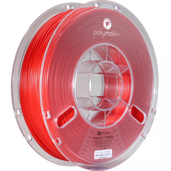Polymaker PolyFlex red TPU95 filament 1.75mm, 0.75kg 70273 PD01003 PM70273 DFP14178 - 1