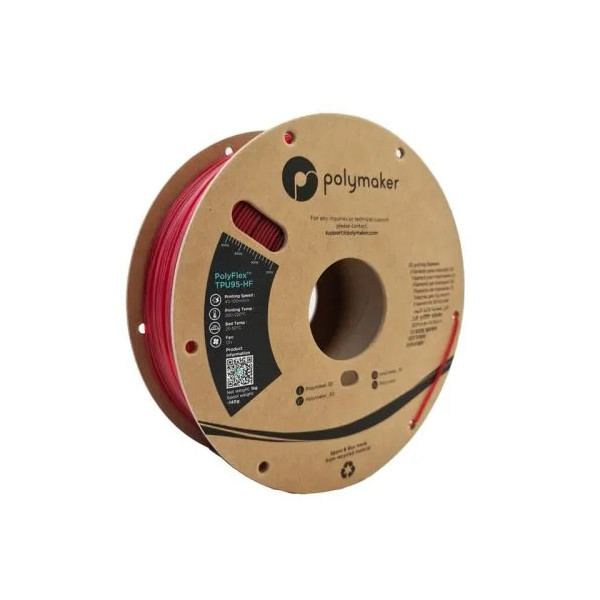 Polymaker PolyFlex transparent red TPU-95A High Speed filament 1.75mm, 1kg PD03007 DFP14371 - 1