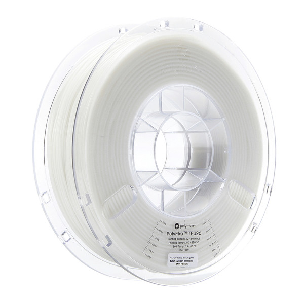 Polymaker PolyFlex white TPU90 filament 1.75mm, 0.75kg 70293 PD02002 PM70293 DFP14020 - 1