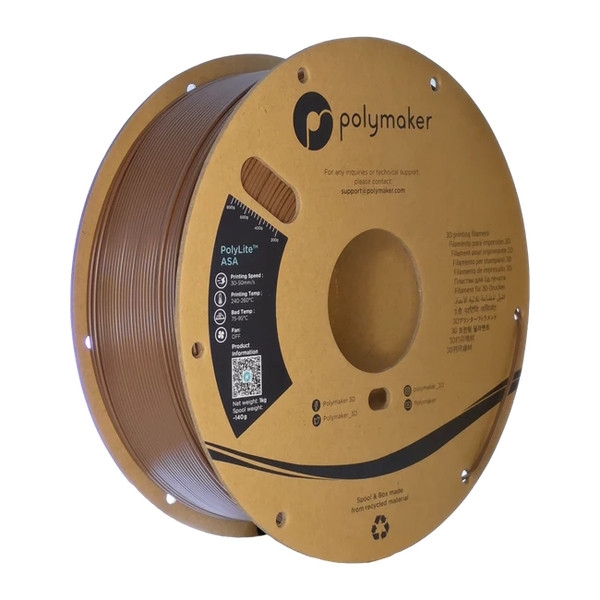 Polymaker PolyLite army brown ASA filament 1.75mm, 1kg PF01032 DFP14282 - 1