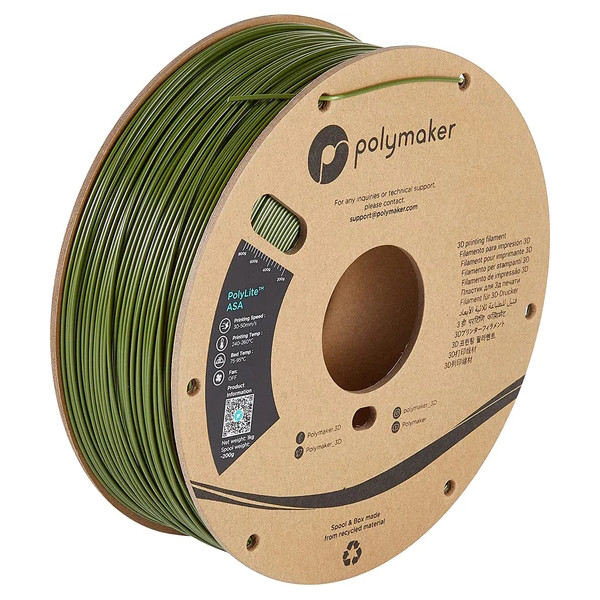 Polymaker PolyLite army green ASA filament 1.75mm, 1kg PF01009 DFP14278 - 1