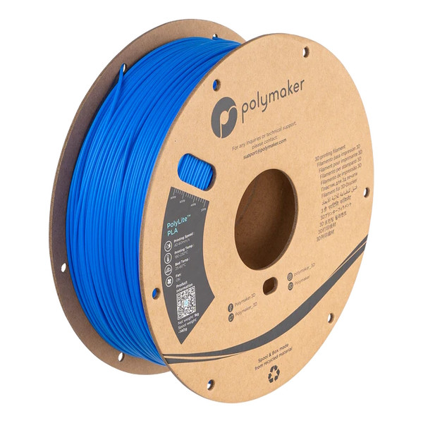 Polymaker PolyLite azure blue PLA filament 1.75mm, 1kg PA02064 DFP14304 - 1