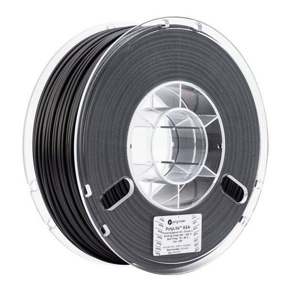 Polymaker PolyLite black ASA filament 2.85mm, 1kg DFP14055 - 1