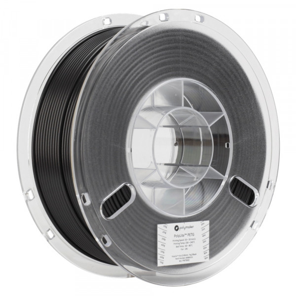 Polymaker PolyLite black PETG filament 1.75mm, 1kg DFP14194 - 1