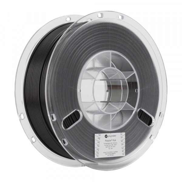 Polymaker PolyLite black PLA filament 2.85mm, 1kg DFP14075 - 1