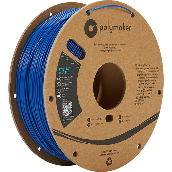 Polymaker PolyLite blue PLA Pro filament 1.75mm, 1kg PA07005 DFP14256 - 1