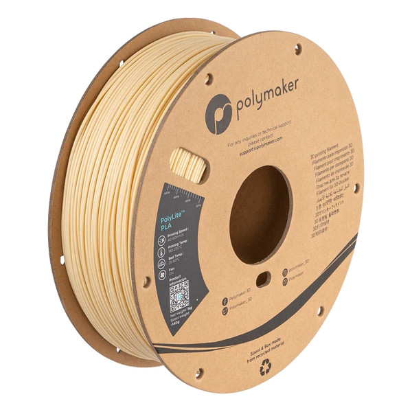 Polymaker PolyLite cream PLA filament 1.75mm, 1kg PA02056 DFP14308 - 1