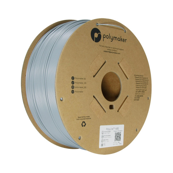 Polymaker PolyLite grey ABS filament 1.75mm, 3kg PE01024 DFP14275 - 1