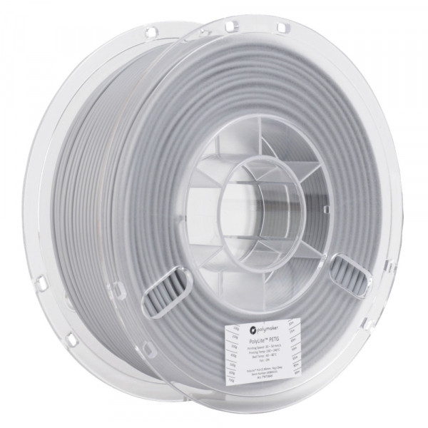 Polymaker PolyLite grey PETG filament 1.75mm, 1kg DFP14201 - 1