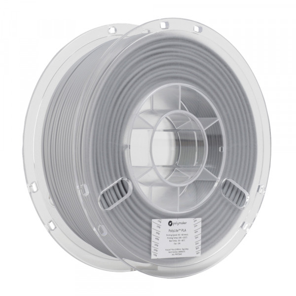 Polymaker PolyLite grey PLA filament 1.75mm, 1kg DFP14064 - 1