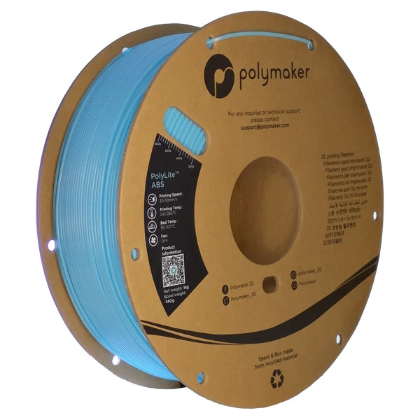 Polymaker PolyLite light blue ABS filament 1.75mm, 1kg PE01031 DFP14273 - 1
