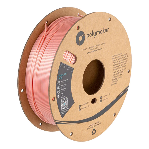 Polymaker PolyLite pink Silk PLA filament 1.75mm, 1kg PA03014 DFP14330 - 1