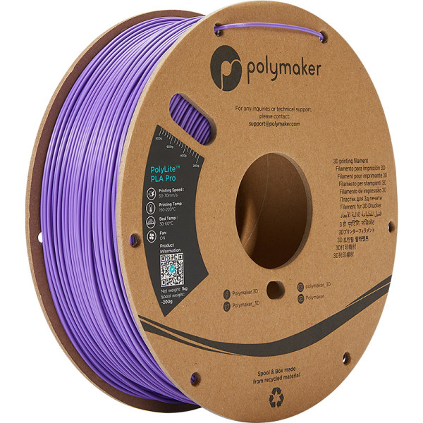 Polymaker PolyLite purple PLA Pro filament 1.75mm, 1kg PA07011 DFP14261 - 1
