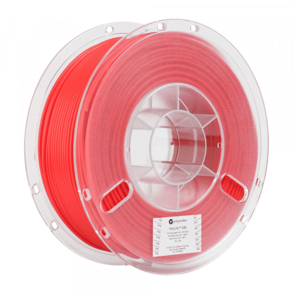Polymaker PolyLite red ABS filament 1.75mm, 1kg 70637 PE01004 PM70637 DFP14044 - 1