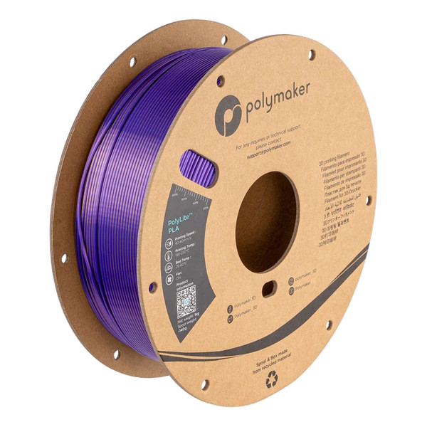 Polymaker PolyLite sovereign gold-purple Dual Silk PLA filament 1.75mm, 1kg PA03029 DFP14341 - 1