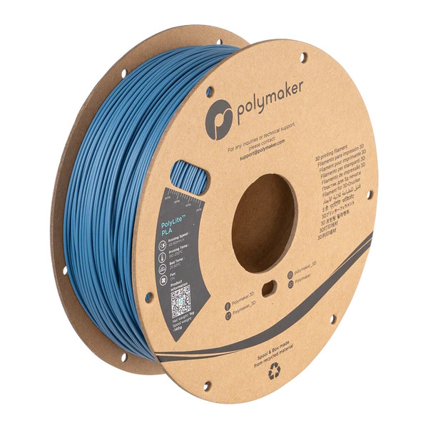 Polymaker PolyLite stone blue PLA filament 1.75mm, 1kg PA02062 DFP14306 - 1