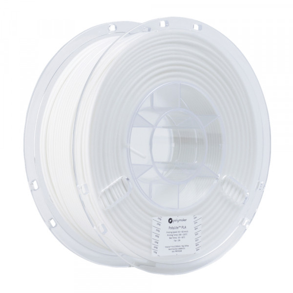 Polymaker PolyLite white PLA filament 1.75mm, 1kg DFP14074 - 1