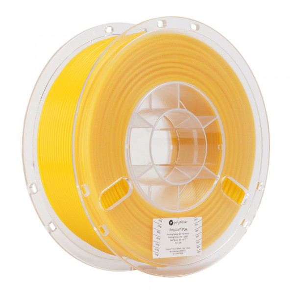 Polymaker PolyLite yellow PLA filament 1.75mm, 1kg DFP14062 - 1